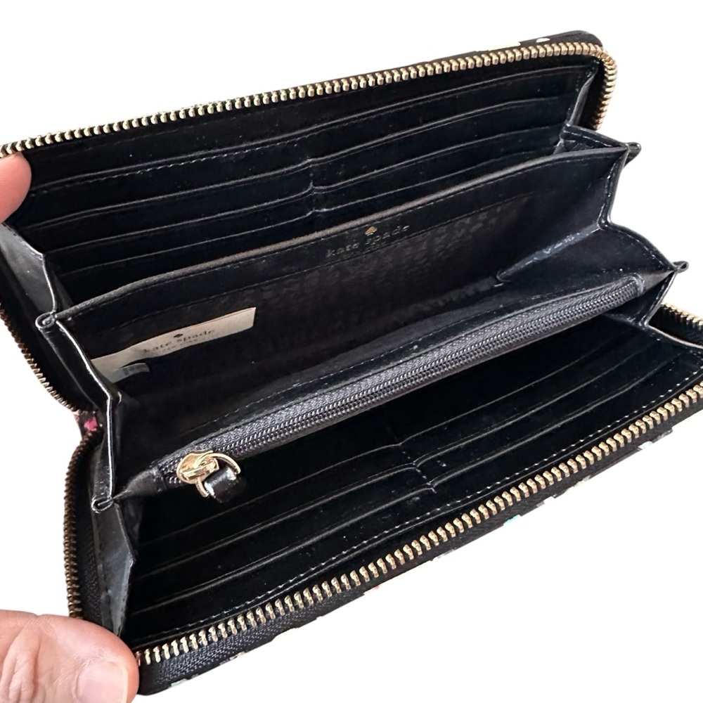 Kate Spade Black Floral Women's Wallet - Picture 5 of 7
